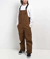 DC Docile Brown 10K Snowboard Bib Pants