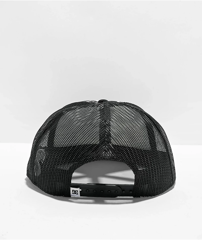 DC Gas Station Riptide Black & White Tie Dye Trucker Hat