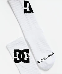 DC Graffik Logo 3 Pack White Crew Socks