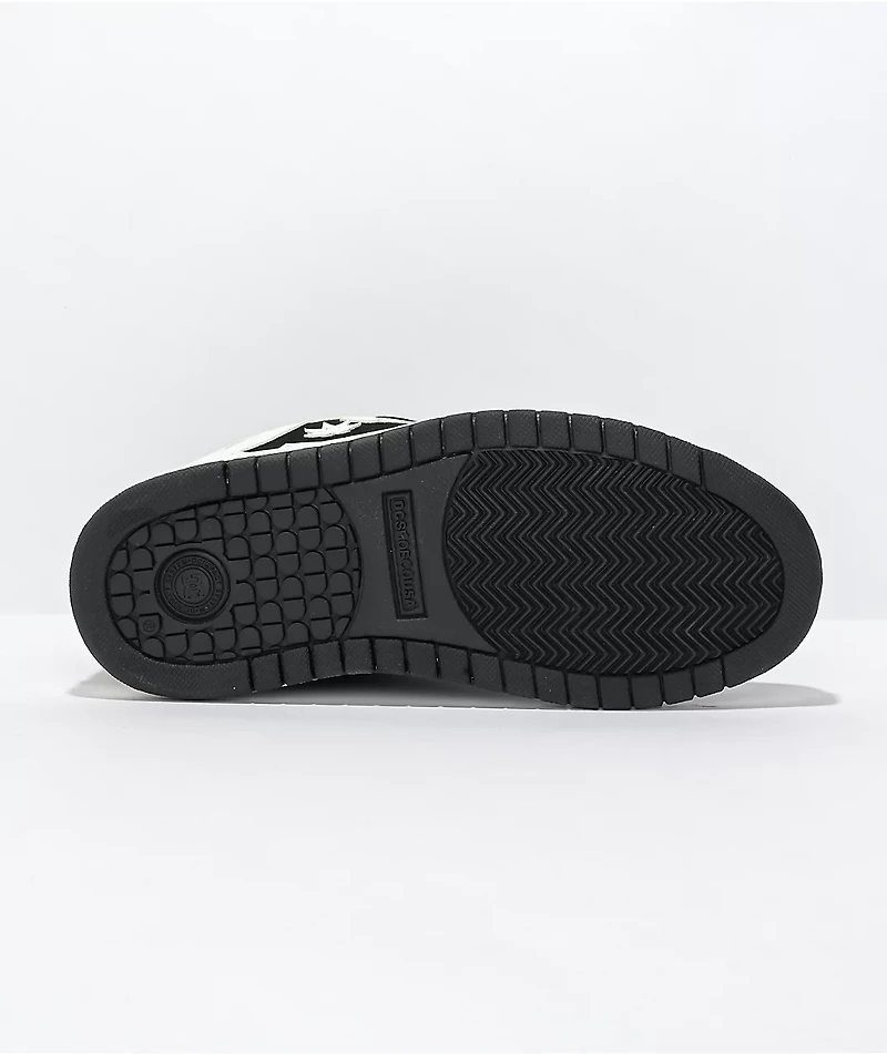 DC Kids' Court Graffik Black & White Skate Shoes