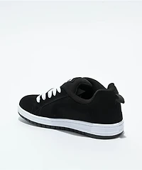 DC Kids' Court Graffik Black & White Skate Shoes