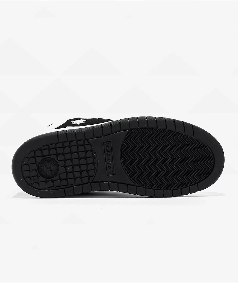 DC Kids' Court Graffik Black & White Skate Shoes