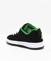 DC Kids Court Graffik Black, Grey & Green Skate Shoes