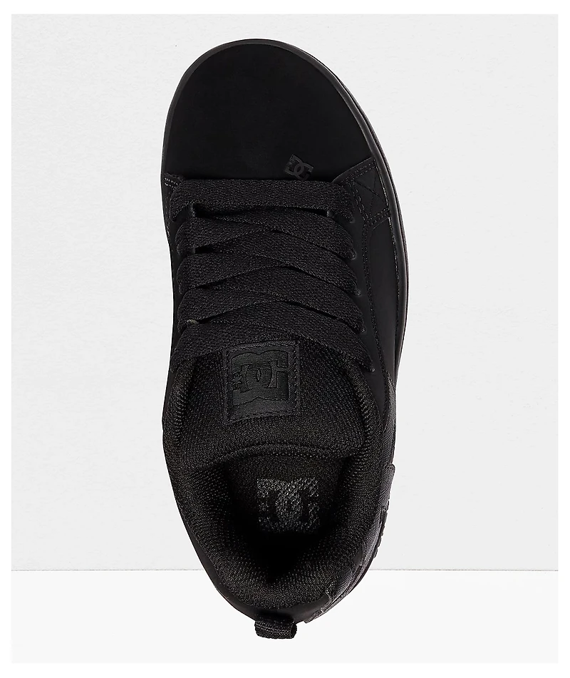 DC Kids Court Graffik Black & Skate Shoes