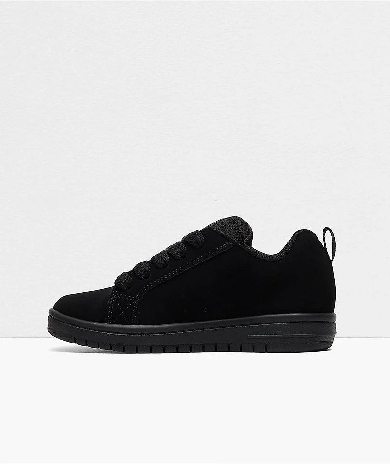 DC Kids Court Graffik Black & Skate Shoes