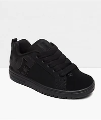 DC Kids Court Graffik Black & Skate Shoes