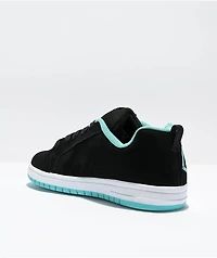 DC Kids Court Graffik Black & Blue Skate Shoes