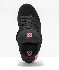 DC Kids Court Graffik Black & Hot Pink Skate Shoes