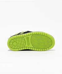 DC Kids Court Graffik Black & Lime Green Skate Shoes