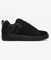 DC Kids Court Graffik Black Skate Shoes
