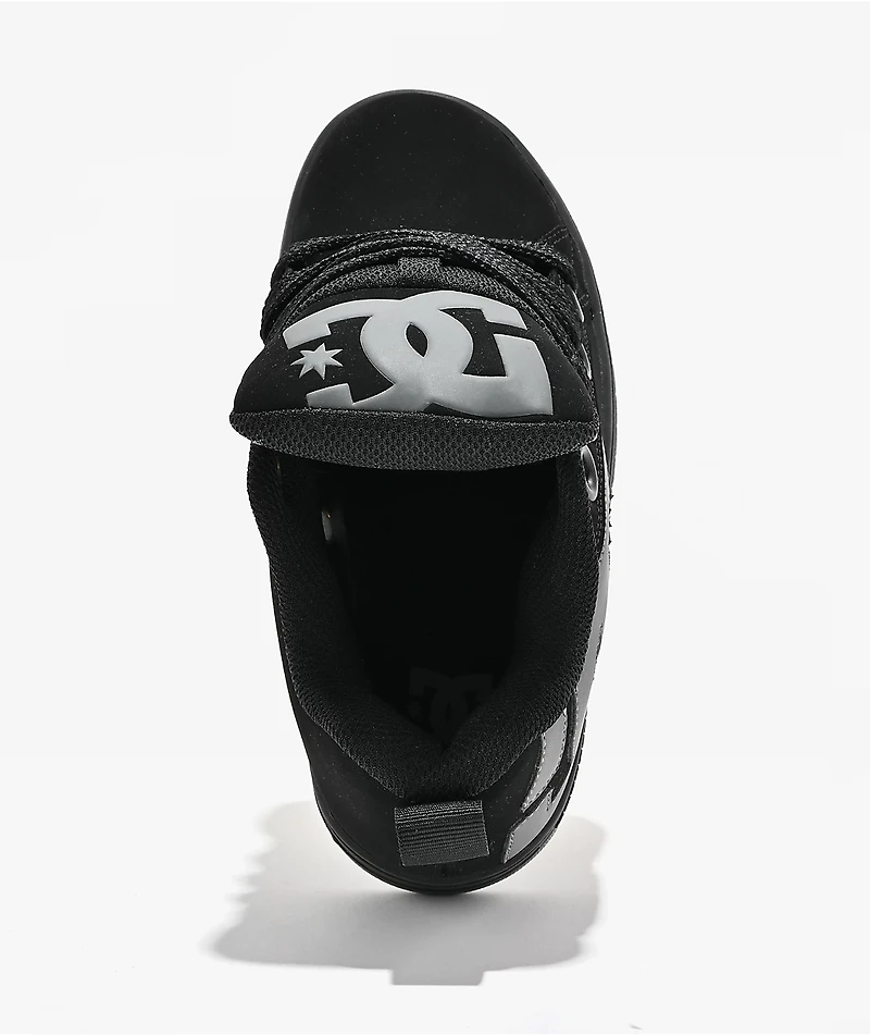 DC Kids Court Graffik Puff Black & Grey Skate Shoes