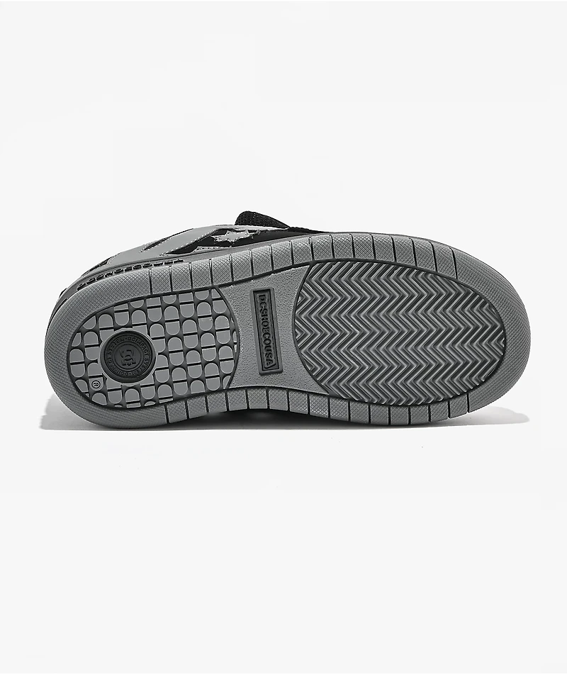 DC Kids Court Graffik Puff Black & Grey Skate Shoes
