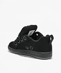 DC Kids Court Graffik Puff Black & Grey Skate Shoes