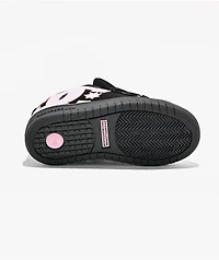 DC Kids Court Graffik Puff Black & Pink Skate Shoes