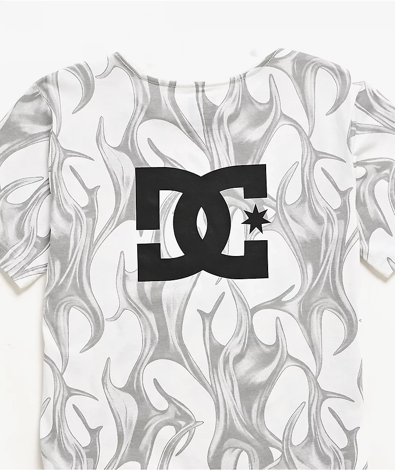 DC Kids Liquid Fuego White T-Shirt