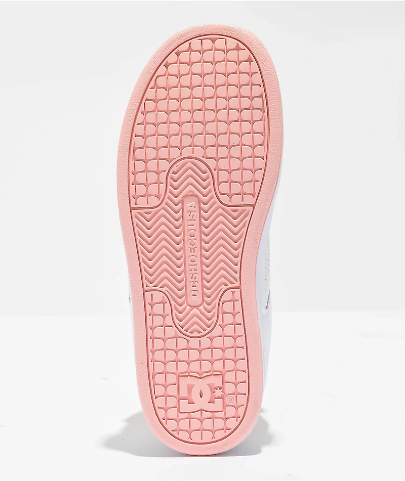 DC Kids Manteca 4 V White & Pink Skate Shoes