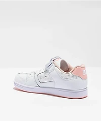 DC Kids Manteca 4 V White & Pink Skate Shoes