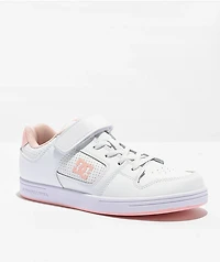 DC Kids Manteca 4 V White & Pink Skate Shoes