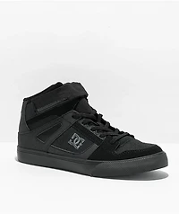 DC Kids Pure High Top Black Skate Shoes