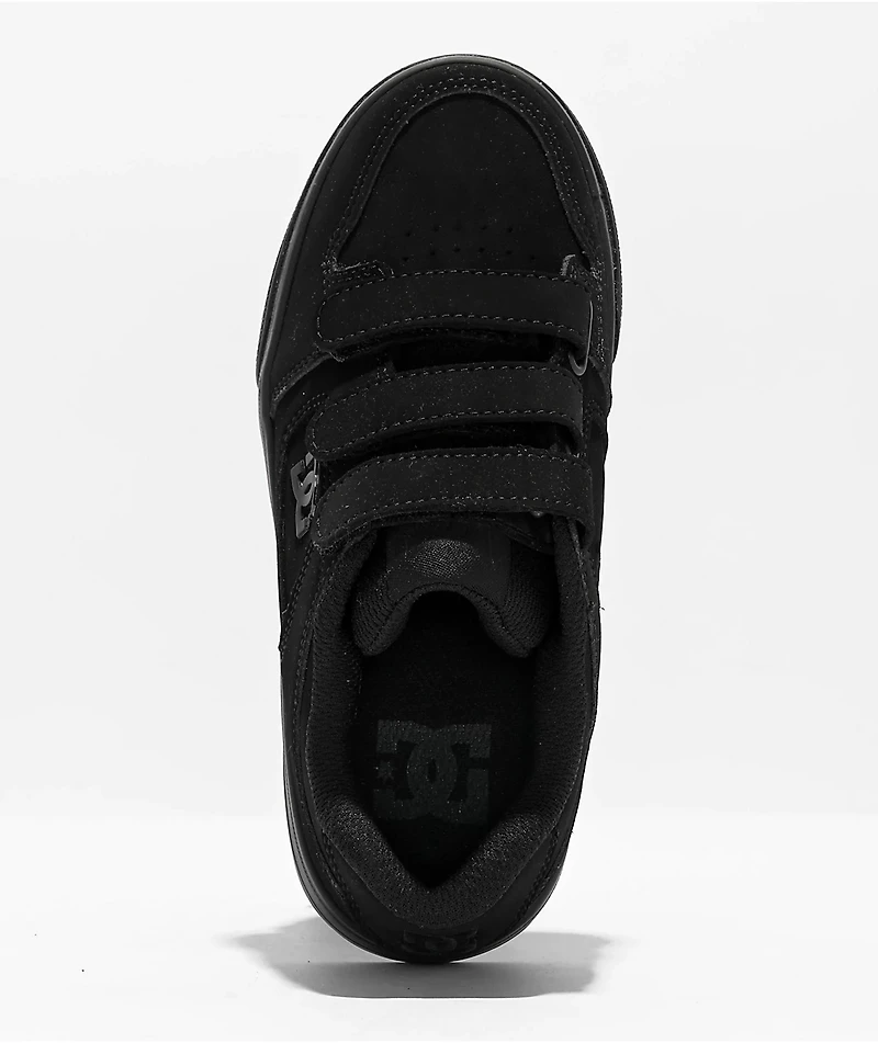 DC Kids Pure V Black Skate Shoes