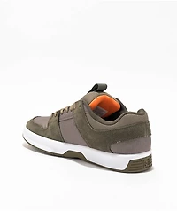 DC Lynx Zero Olive & Orange Skate Shoes