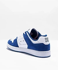 DC Manteca 4 Blue & White Suede Skate Shoes