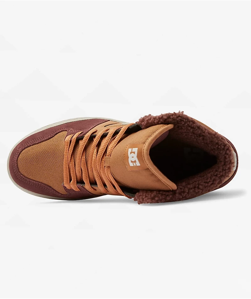 DC Manteca 4 Hi Brown & White Skate Shoes