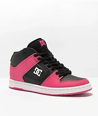 DC Manteca 4 Mid Black & Pink Skate Shoes