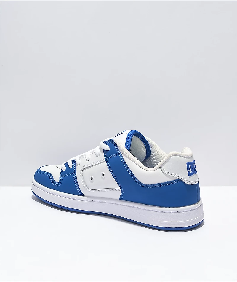 DC Manteca 4 White & Blue Skate Shoes
