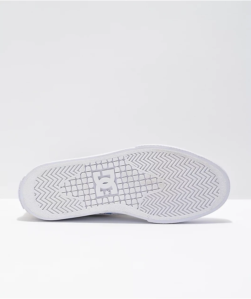 DC Manual Hi TX SE White & Paint Splatter Skate Shoes