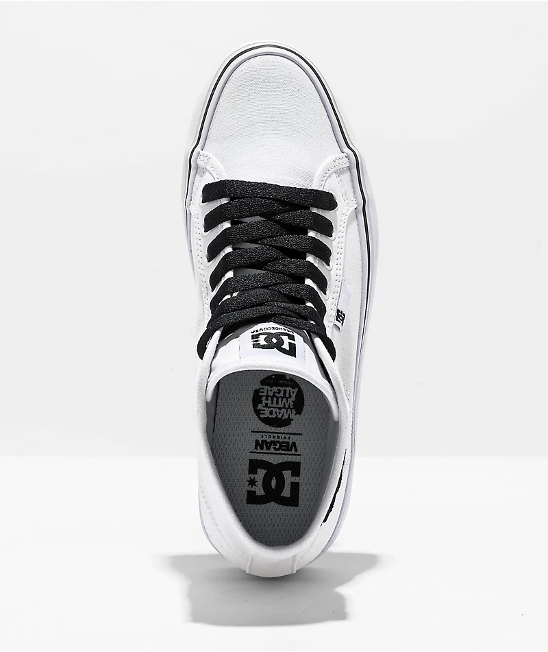 DC Manual Hi White Daisy Platform Shoes