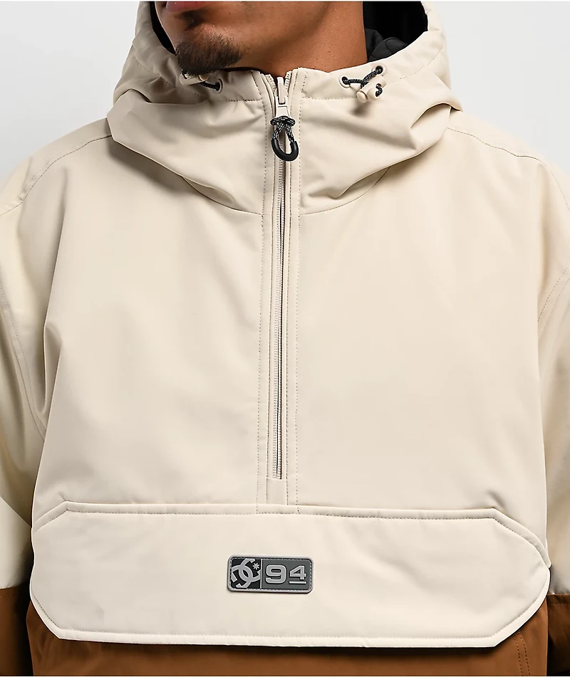 DC Nexus Anorak Brown & Black Insulated Reversible 5K Snowboard Jacket