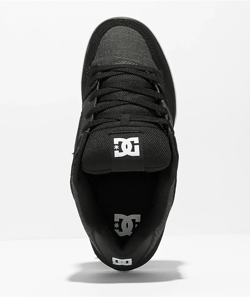 DC Pure Black & Dark Slate Skate Shoes