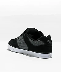 DC Pure Black & Grey Skate Shoes