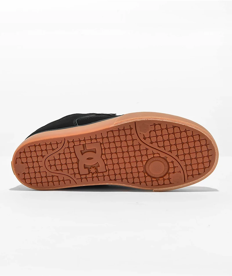 DC Pure Black & Gum Skate Shoes