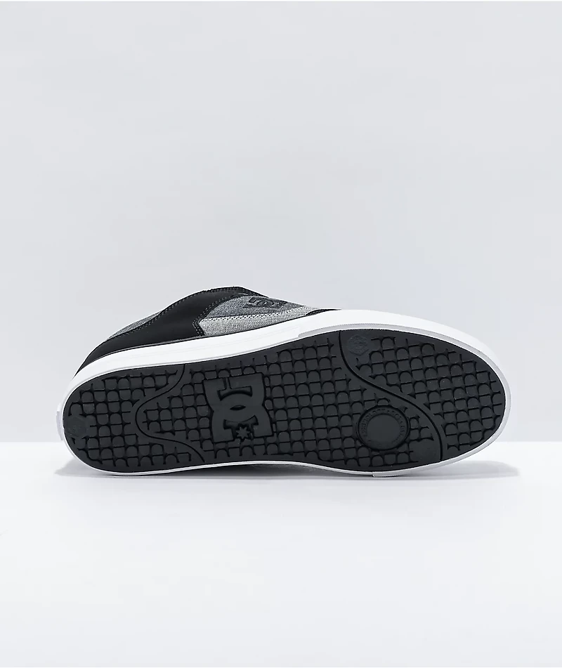 DC Pure Black & Heather Grey Skate Shoes