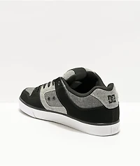 DC Pure Black & Heather Grey Skate Shoes