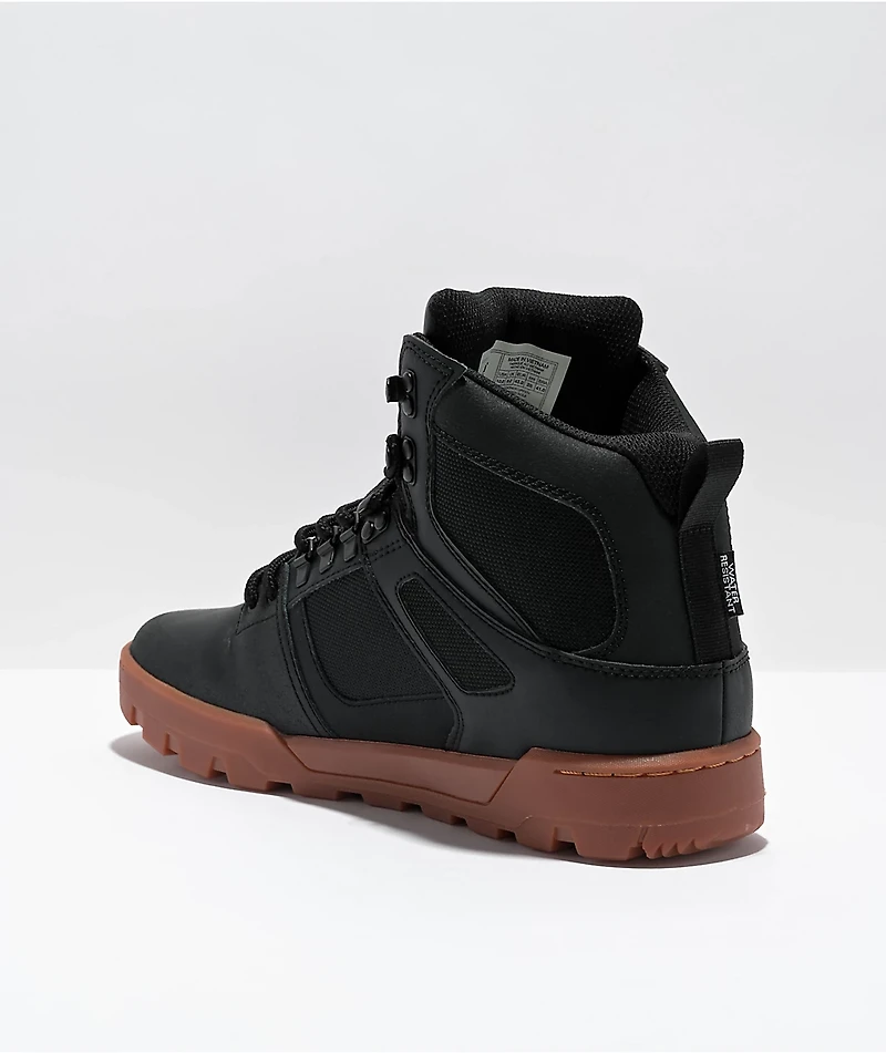 DC Pure High Top Black & Gum Work Boot