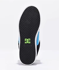 DC Pure Mid Black, White & Blue Skate Shoes