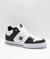 DC Pure Mid White & Black Skate Shoes