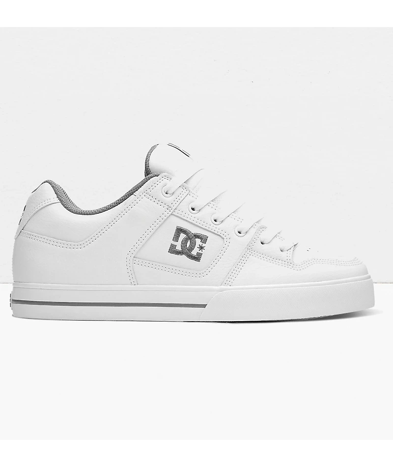 DC Pure White & Battleship Skate Shoes
