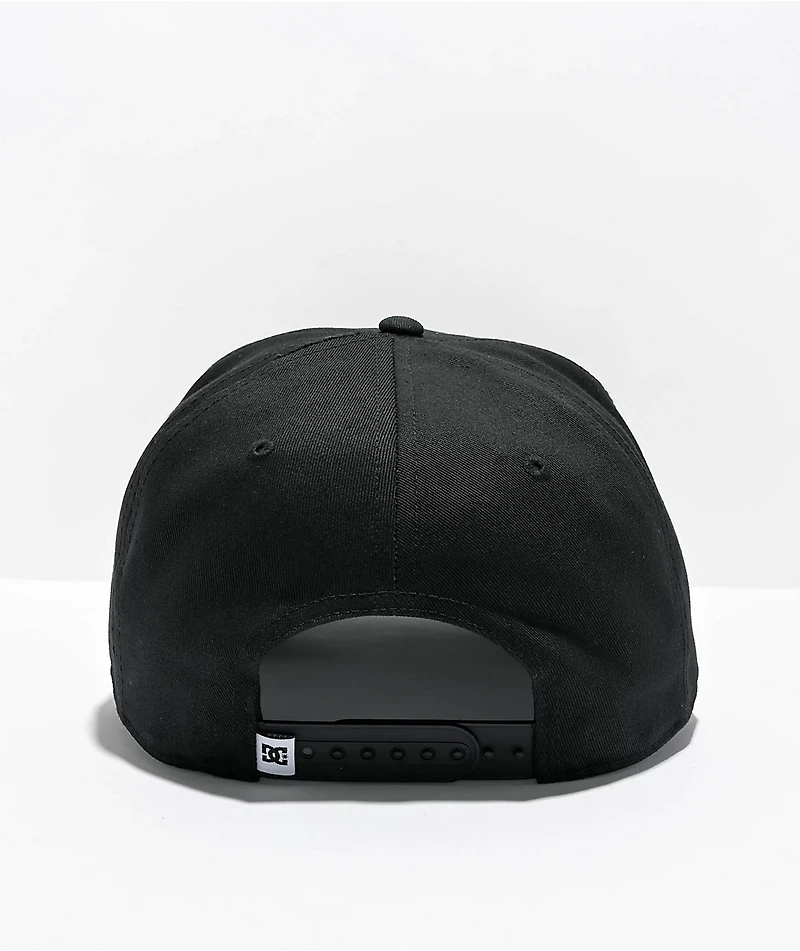 DC Reynotts Black 6 Panel Snapback Hat