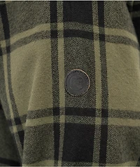 DC Ruckus Green & Black Hooded Flannel Shirt
