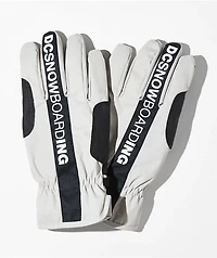 DC Salute 10K White & Black Snowboard Gloves