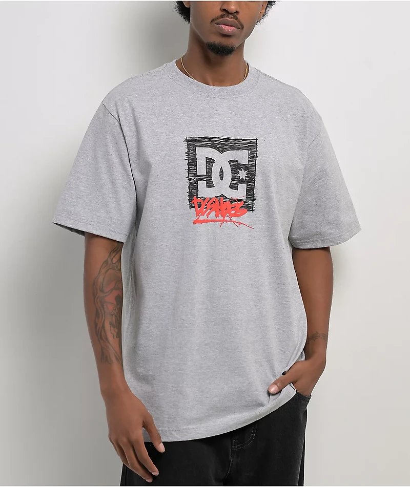 DC Scribble Box Grey T-Shirt