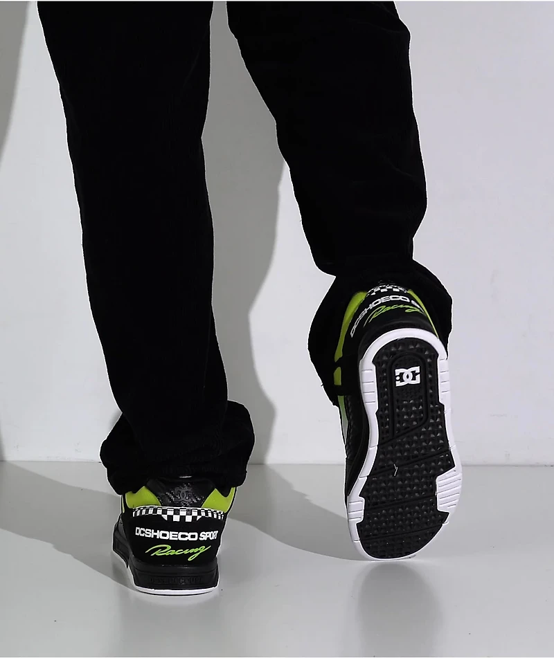 DC Stag Black, Green, & White Skate Shoes