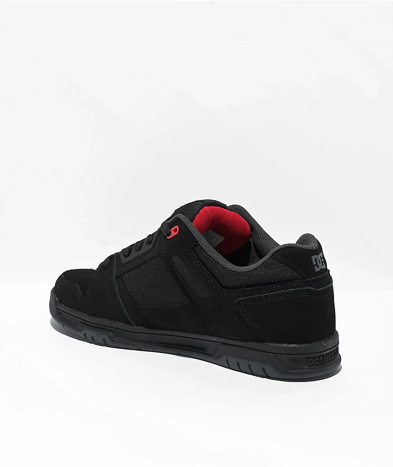 DC Stag Black, Grey & Red Skate Shoes