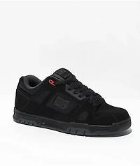 DC Stag Black, Grey & Red Skate Shoes