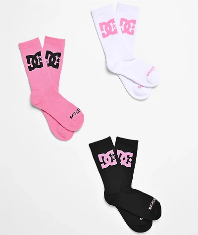 DC Star Logo 3 Pack Crew Socks