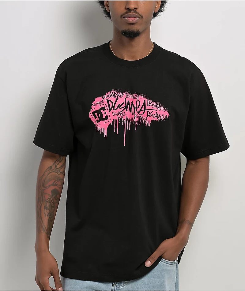 DC Stencil Drip Black T-Shirt